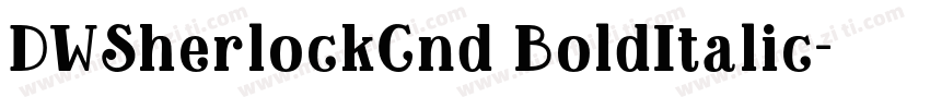 DWSherlockCnd BoldItalic字体转换